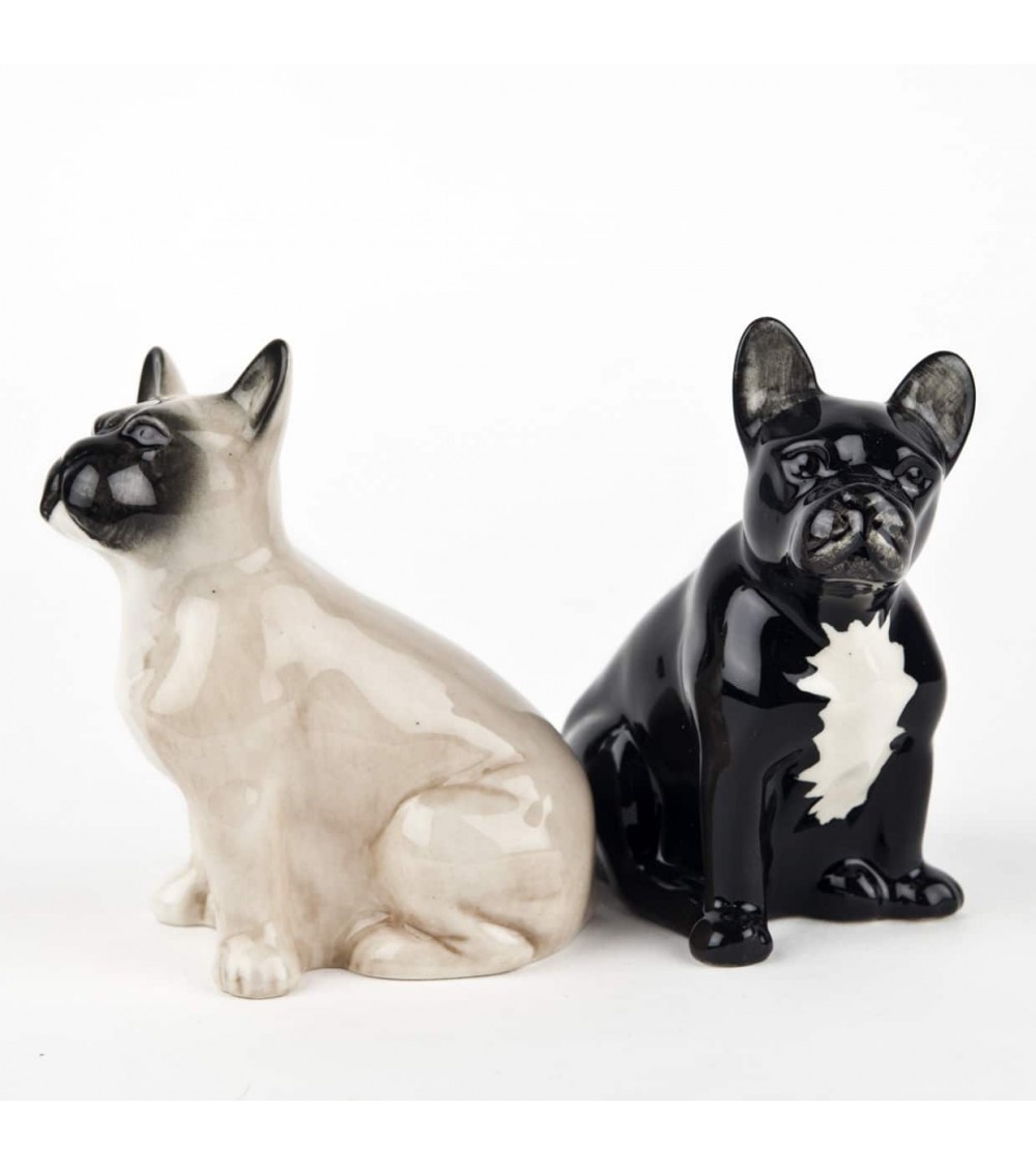 French Bulldog - Salt and pepper shaker Quail Ceramics pots set shaker cute unique cool