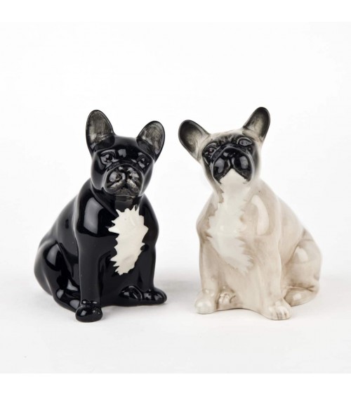 French Bulldog - Salt and pepper shaker Quail Ceramics pots set shaker cute unique cool