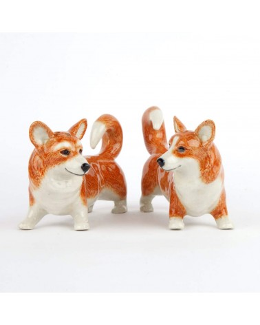 Corgi - Porta sale e pepe Quail Ceramics design da tavola saliera e pepiera