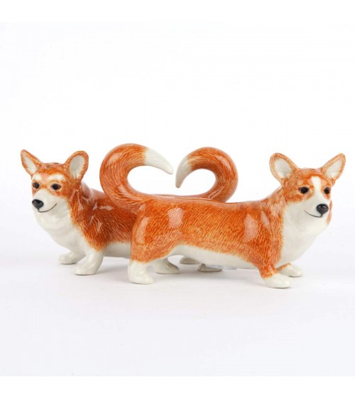 Corgi - Porta sale e pepe Quail Ceramics design da tavola saliera e pepiera