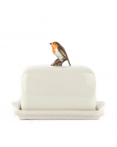 Robin - Ceramic butter dish Quail Ceramics