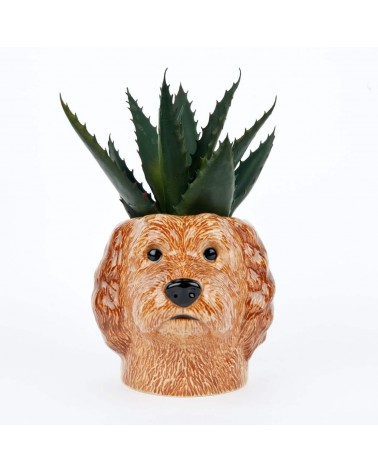 Cockapoo Apricot - Animal Pencil pot & Flower pot Quail Ceramics pretty pen pot holder cutlery toothbrush makeup brush