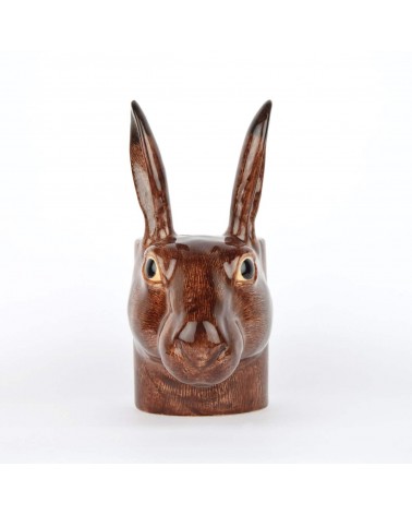 Hare - Animal Pencil pot & Flower pot Quail Ceramics pretty pen pot holder cutlery toothbrush makeup brush