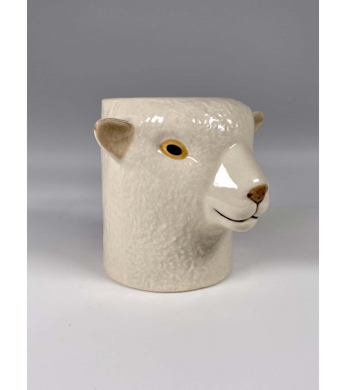 Mouton Southdown - Porte crayon & stylo, Petit pot de fleur Quail Ceramics bureau original design pour plantes intérieur à co...