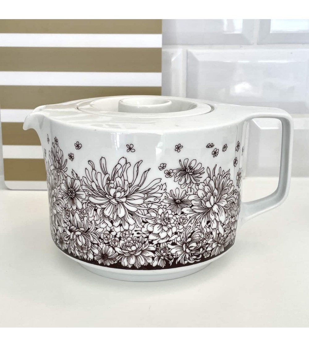 INLANDSIS Teekanne 1000ml Mit Sieb - Isolierte Edelstahl Kanne Mit Vintage Design