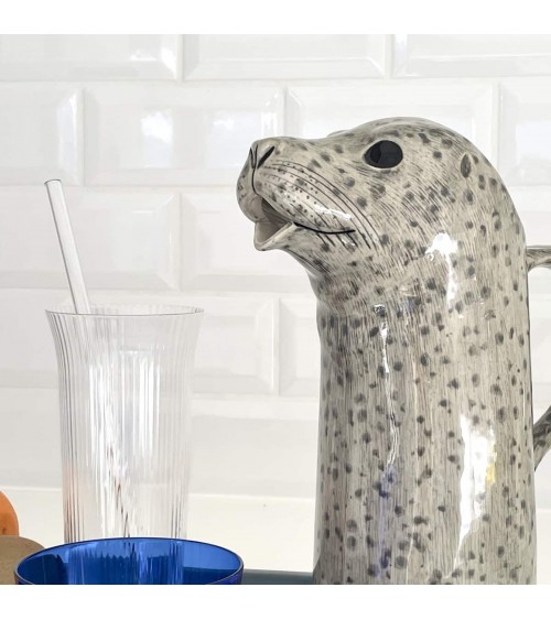 Pichet à eau - Phoque commun Quail Ceramics carafe d eau pichet en verre