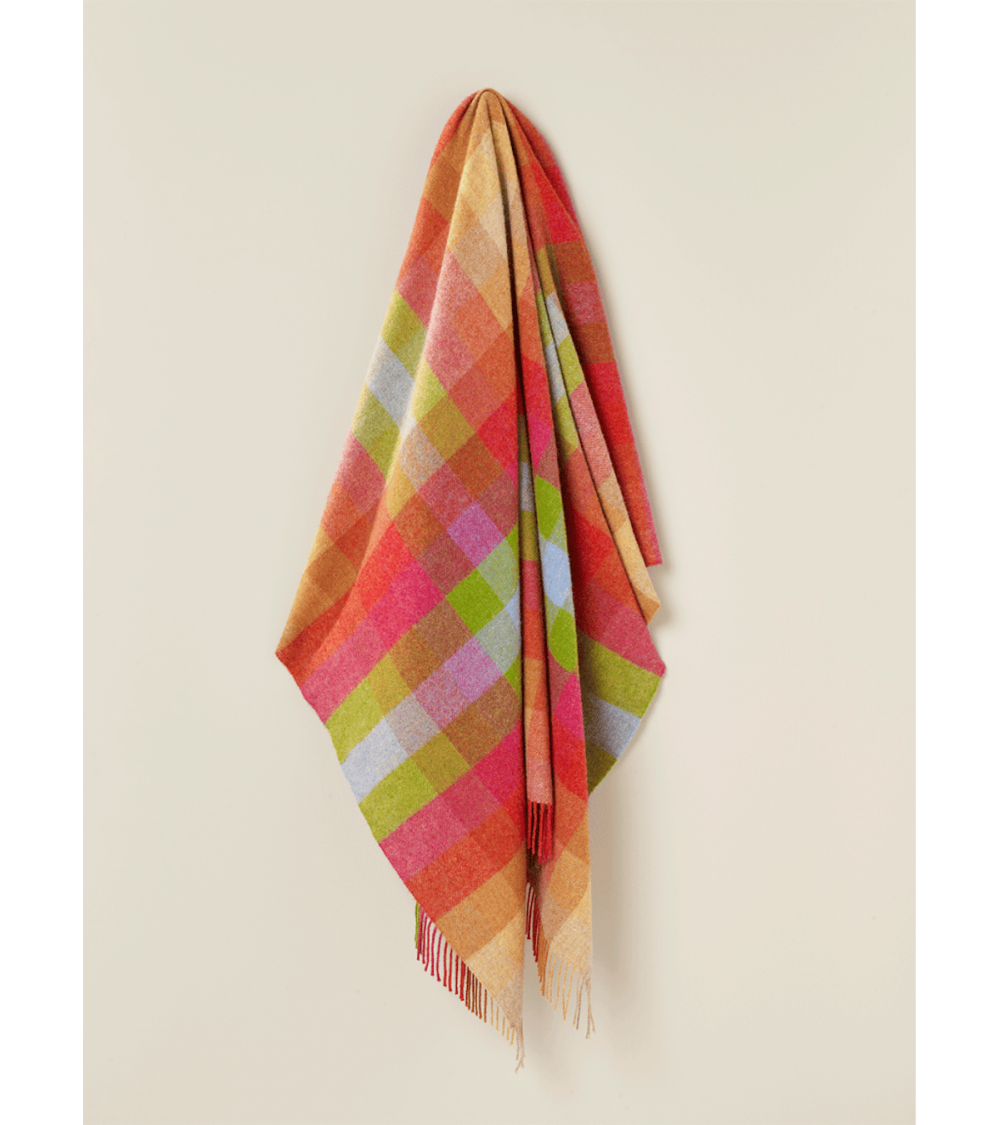 Harlequin Sunshine - Pure new wool blanket Bronte by Moon warm cozy soft sofa throw blanket picnic throws and blankets