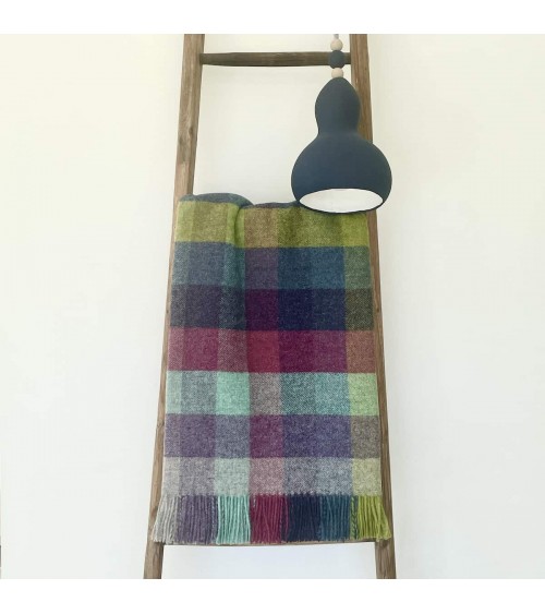 Plaid Harlequin Moorland - Couverture en pure laine vierge Bronte by Moon plaide pour canapé de lit cocooning chaud