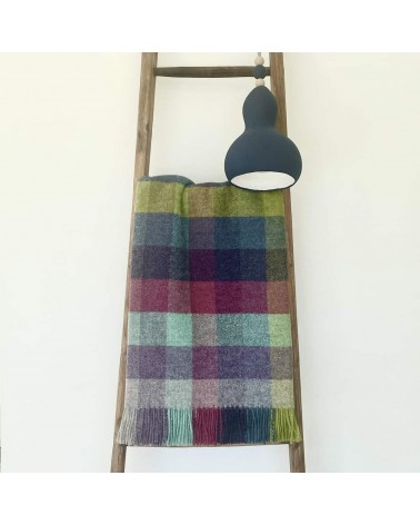 Plaid Harlequin Moorland - Couverture en pure laine vierge Bronte by Moon plaide pour canapé de lit cocooning chaud