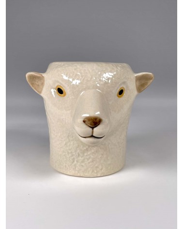 Mouton Southdown - Porte crayon & stylo, Petit pot de fleur Quail Ceramics bureau original design pour plantes intérieur à co...
