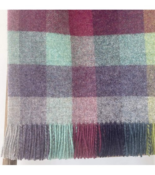 Plaid Harlequin Moorland - Couverture en pure laine vierge Bronte by Moon plaide pour canapé de lit cocooning chaud