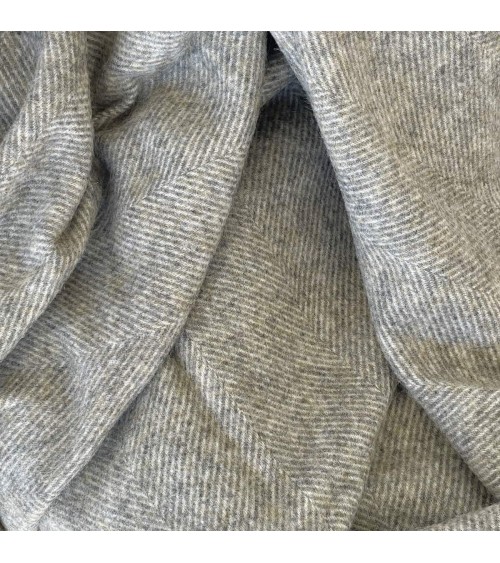 HERRINGBONE Vintage Grey - Coperta di pura lana vergine Bronte by Moon di qualità per divano coperte plaid