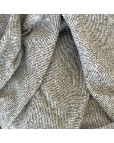 HERRINGBONE Vintage Grey - Coperta di pura lana vergine Bronte by Moon di qualità per divano coperte plaid