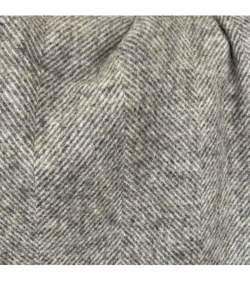 HERRINGBONE Vintage Grey - Coperta di pura lana vergine Bronte by Moon di qualità per divano coperte plaid