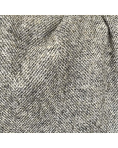 HERRINGBONE Vintage Grey - Coperta di pura lana vergine Bronte by Moon di qualità per divano coperte plaid