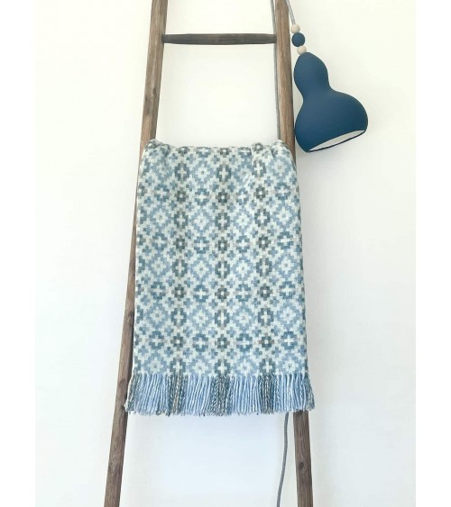 Dartmouth Blau - Wolldecke, Decke aus reiner Schurwolle Bronte by Moon woll decken schafwoll decke kaufen kuscheldecke fûr so...