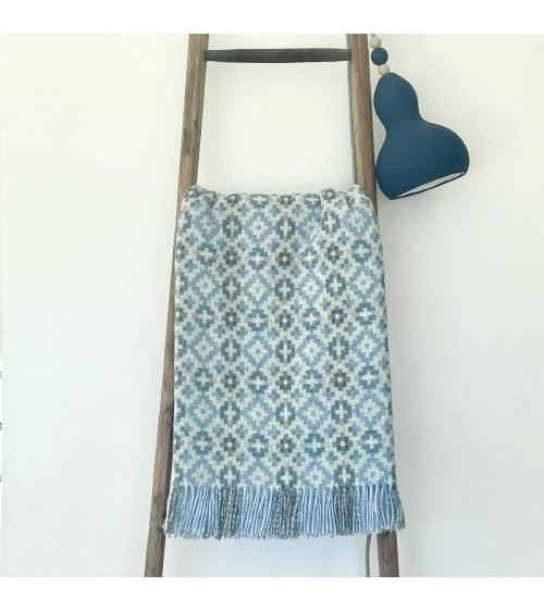 Dartmouth Blau - Wolldecke, Decke aus reiner Schurwolle Bronte by Moon woll decken schafwoll decke kaufen kuscheldecke fûr so...