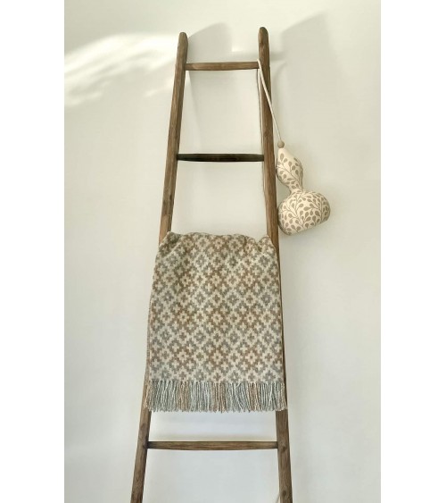 Plaid Dartmouth Natural - Couverture en pure laine vierge Bronte by Moon plaide pour canapé de lit cocooning chaud