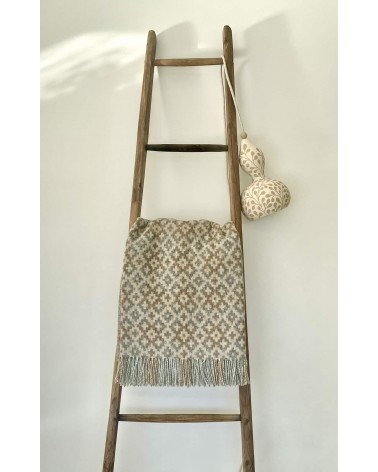 Plaid Dartmouth Natural - Couverture en pure laine vierge Bronte by Moon plaide pour canapé de lit cocooning chaud