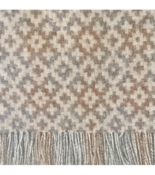 Dartmouth Natural - Pure new wool blanket Bronte by Moon warm cozy soft sofa throw blanket picnic throws and blankets