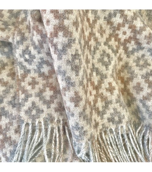Dartmouth Natural - Pure new wool blanket Bronte by Moon warm cozy soft sofa throw blanket picnic throws and blankets