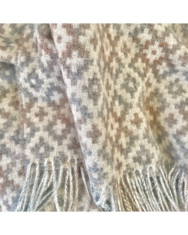 Dartmouth Natural - Pure new wool blanket Bronte by Moon warm cozy soft sofa throw blanket picnic throws and blankets