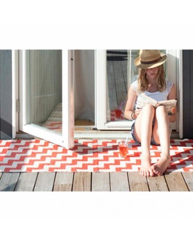 Vinyl Teppich - GUNNEL Rot Brita Sweden outdoor tepiche wetterfest wohnzimmer küchenteppich waschbar küchenläufer kaufen