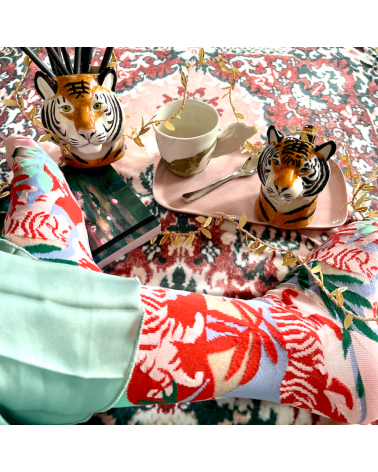Tiger - Stiftehalter & Blumentopf Quail Ceramics schreibtisch büro kinder besteckbehälter make up pinselhalter