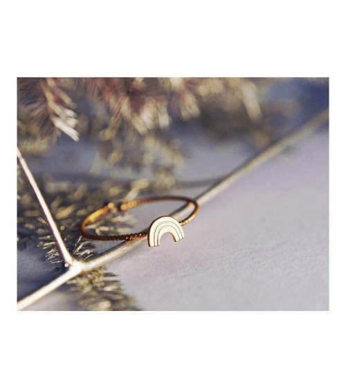 Anello Arcobaleno - Anello regolabile placcato oro Adorabili Paris eleganti particolari da donna bambina