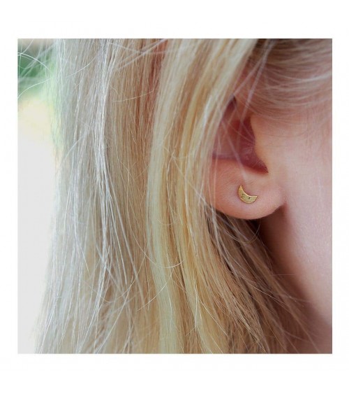 Moon & Sun - Gold plated earrings Adorabili Paris cute fashion design designer for women