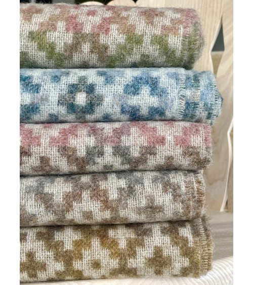 Plaid Dartmouth Natural - Couverture en pure laine vierge Bronte by Moon plaide pour canapé de lit cocooning chaud