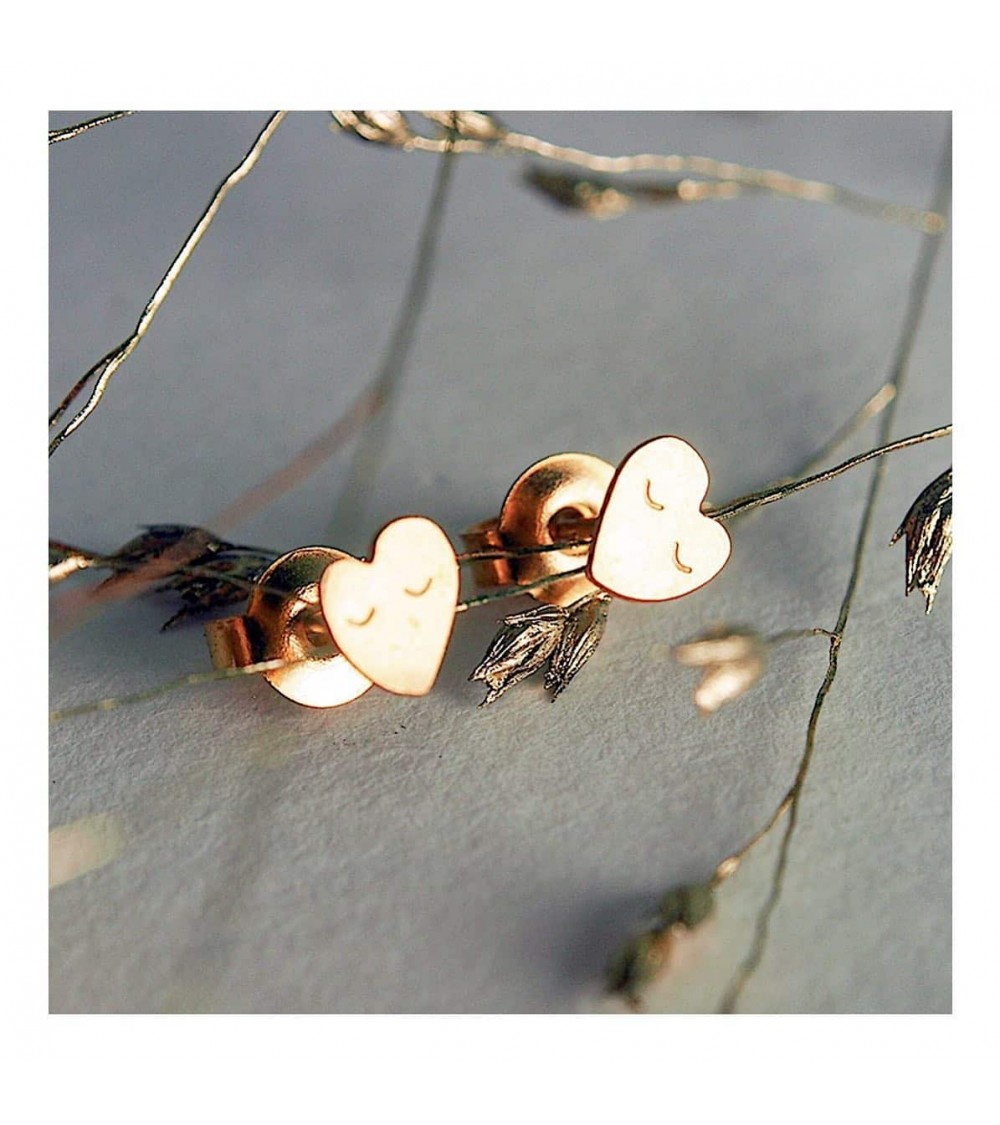 Heart eyes - Gold plated earrings Adorabili Paris cute fashion design designer for women
