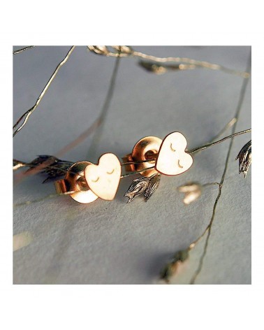 Heart eyes - Gold plated earrings Adorabili Paris cute fashion design designer for women