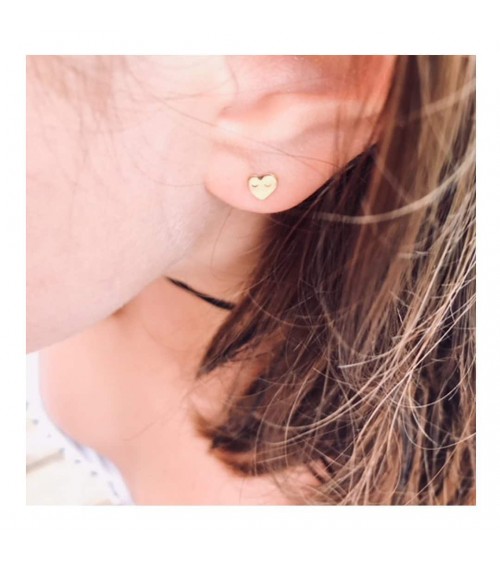 Heart eyes - Gold plated earrings Adorabili Paris cute fashion design designer for women