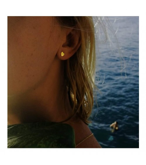 Heart eyes - Gold plated earrings Adorabili Paris cute fashion design designer for women