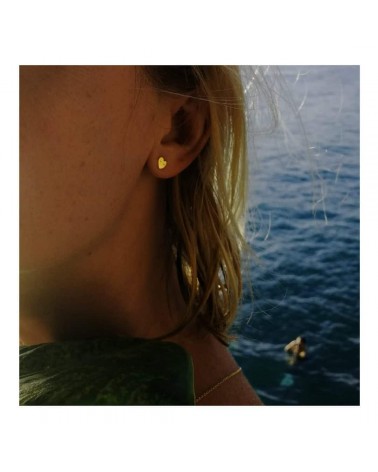 Heart eyes - Gold plated earrings Adorabili Paris cute fashion design designer for women