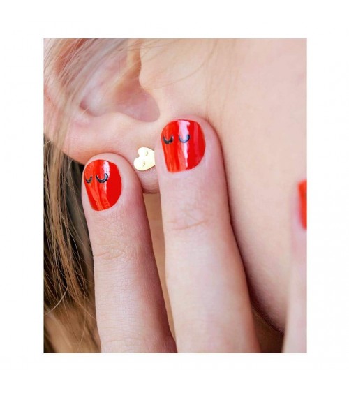 Heart eyes - Gold plated earrings Adorabili Paris cute fashion design designer for women