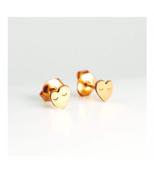 Heart eyes - Gold plated earrings Adorabili Paris cute fashion design designer for women