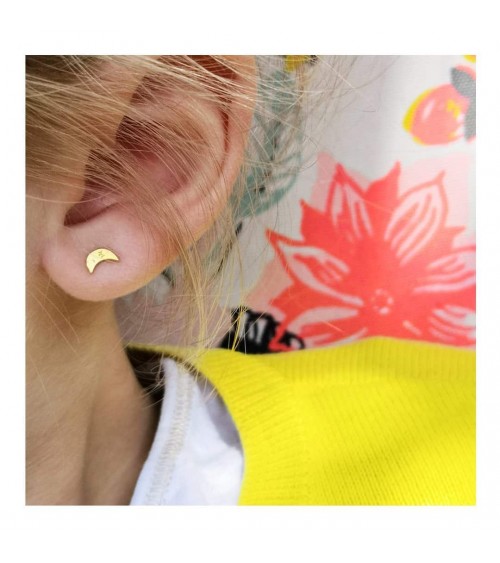 Moon & Sun - Gold plated earrings Adorabili Paris cute fashion design designer for women