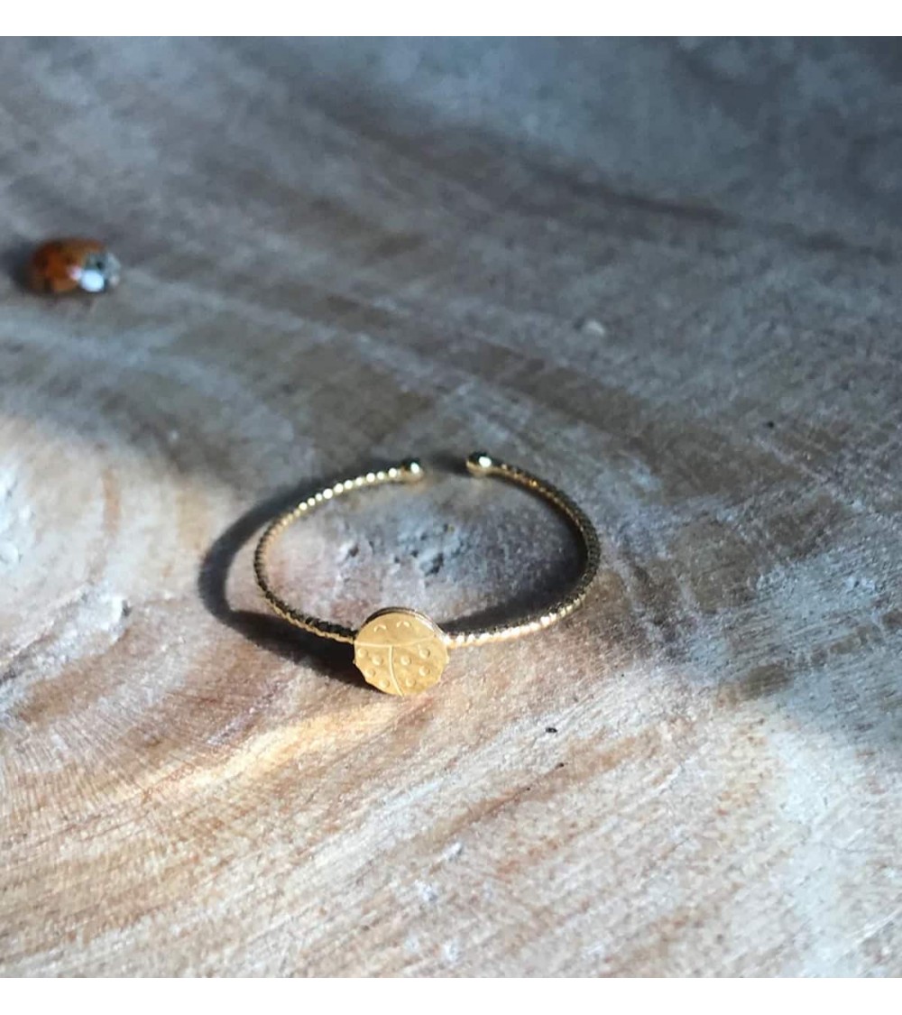 Maggiolino - Anello regolabile placcato oro Adorabili Paris eleganti particolari da donna bambina