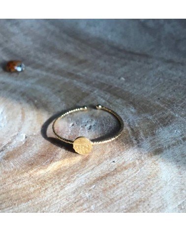 Coccinella - Anello regolabile placcato oro Adorabili Paris eleganti particolari da donna bambina
