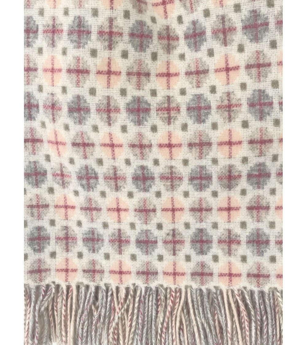 MILAN Blush - Coperta di lana merino Bronte by Moon plaid per divano in lana coperta morbida letto matrimoniale plaides 100 lana