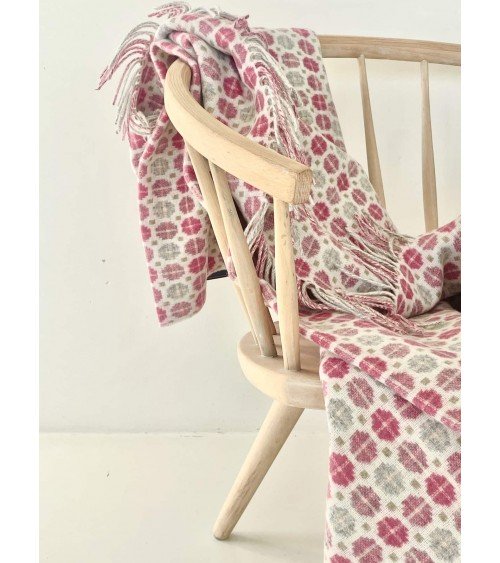 MILAN Rosa - Coperta di lana merino Bronte by Moon di qualità per divano coperte plaid