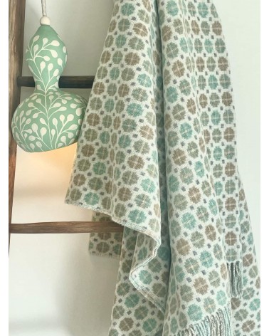 MILAN Mint - Merino wool blanket Bronte by Moon warm cozy soft sofa throw blanket picnic throws and blankets