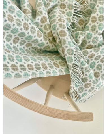 Plaid MILAN Vert menthe - Couverture en laine mérinos Bronte by Moon un plaid cocooning couverture chaude douce plaide lit