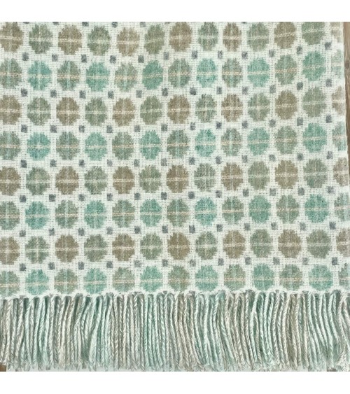 Plaid MILAN Vert menthe - Couverture en laine mérinos Bronte by Moon un plaid cocooning couverture chaude douce plaide lit