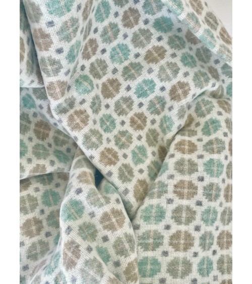 Plaid MILAN Vert menthe - Couverture en laine mérinos Bronte by Moon un plaid cocooning couverture chaude douce plaide lit