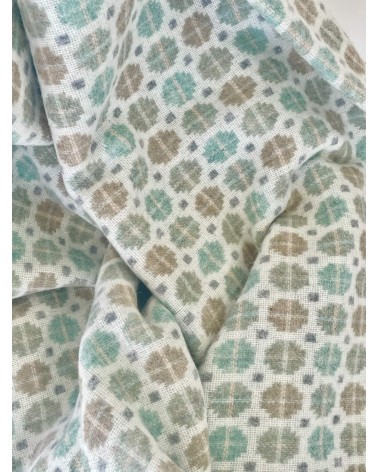 Plaid MILAN Vert menthe - Couverture en laine mérinos Bronte by Moon un plaid cocooning couverture chaude douce plaide lit