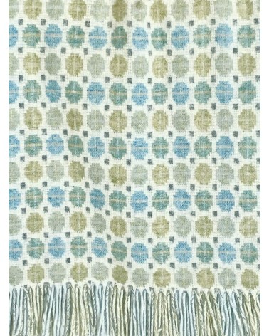 Plaid MILAN Bleu - Couverture en laine mérinos Bronte by Moon plaide pour canapé de lit cocooning chaud