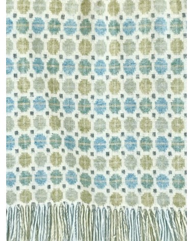 Plaid MILAN Bleu - Couverture en laine mérinos Bronte by Moon un plaid cocooning couverture chaude douce plaide lit